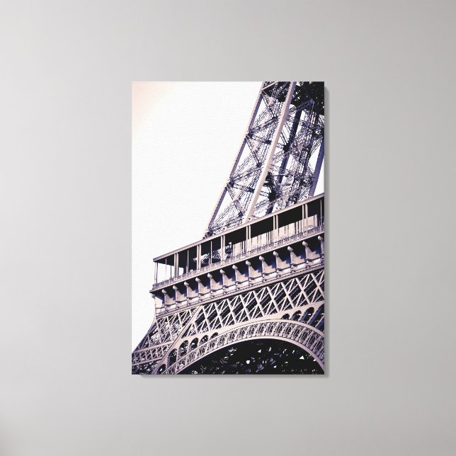 Lienzo Detalle de la Torre Eiffel, París, Francia (Anverso)