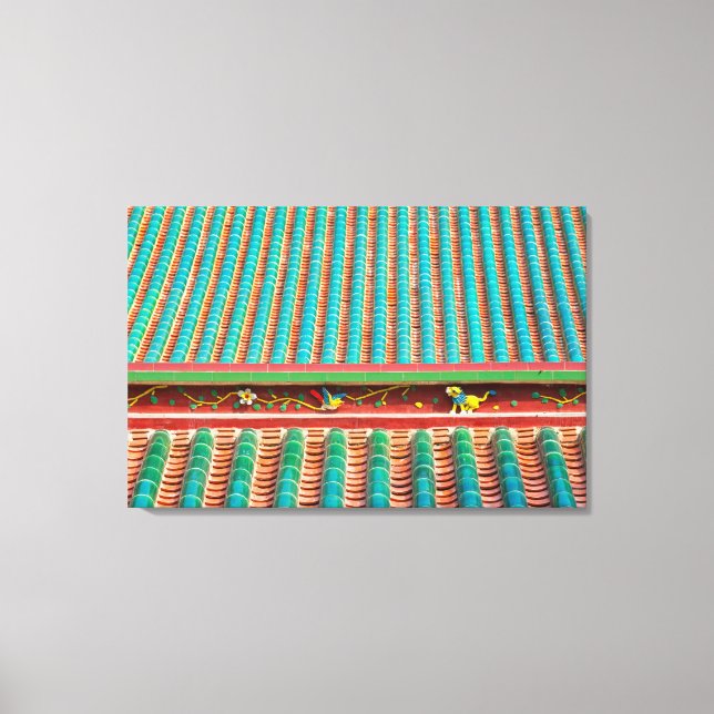 Lienzo Detalle de techo del templo de Putuo Sur (Anverso)