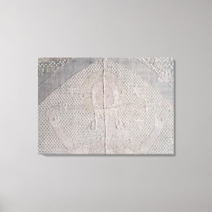 Lienzo Detalle de un altarcloth con Cristo de