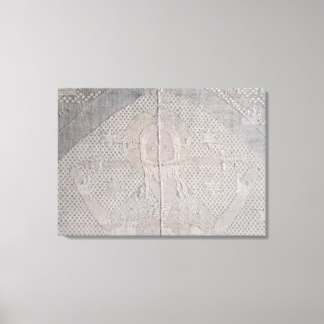 Lienzo Detalle de un altarcloto con Cristo de (Anverso)