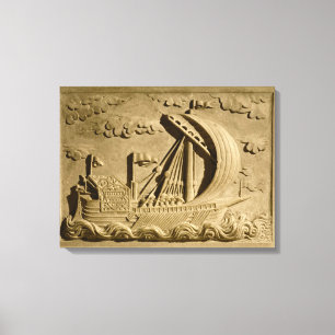 Lienzo Detalle de un buque de guerra veneciano