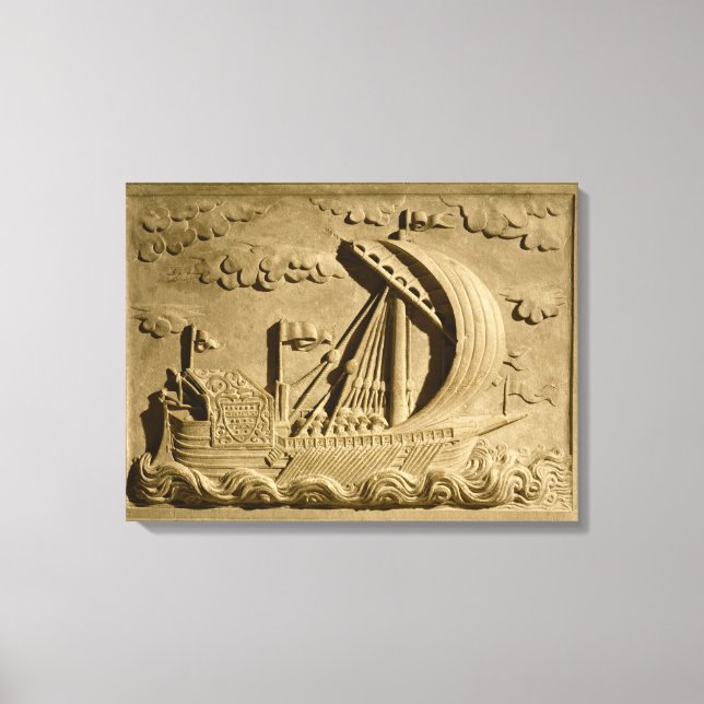 Lienzo Detalle de un buque de guerra veneciano (Anverso)