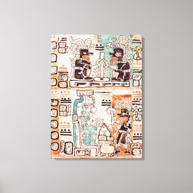 Lienzo Detalle de un códice maya (Anverso)