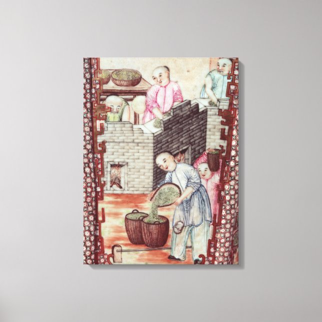 Lienzo Detalle de un jarrón que representa el té secado (Anverso)