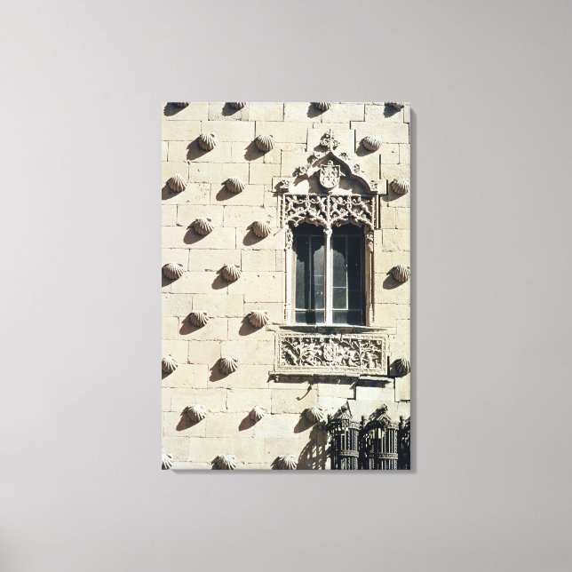 Lienzo Detalle del exterior de la Casa de las Conchas (Anverso)