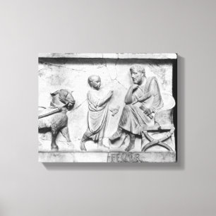 Lienzo Detalle del sarcófago de Cornelio