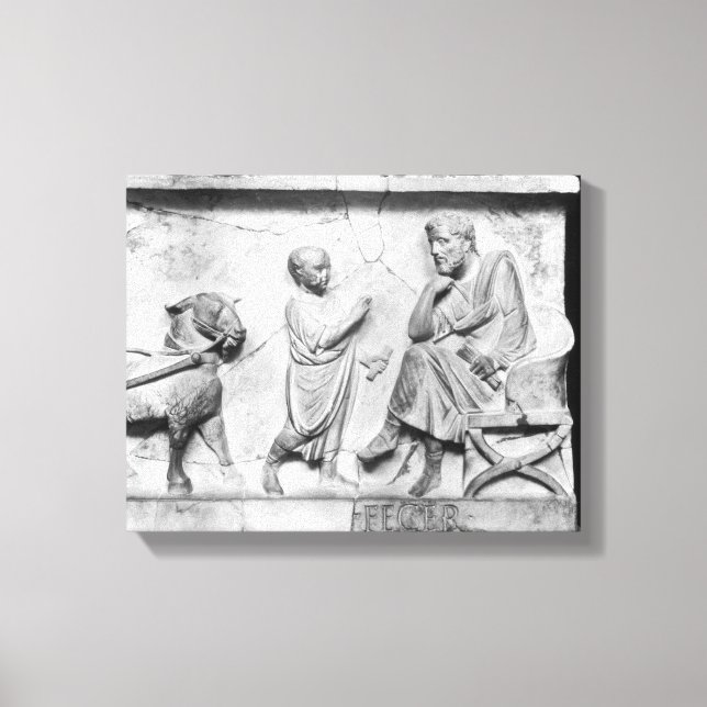 Lienzo Detalle del sarcófago de Cornelio (Anverso)