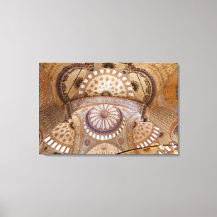 Lienzo Detalle del techo de la Mezquita Azul