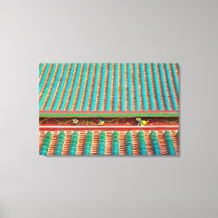 Lienzo Detalle del techo del templo del sur de Putuo