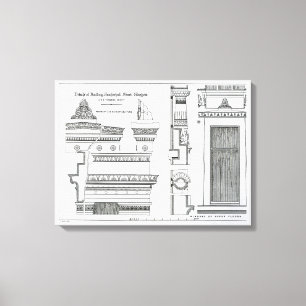 Lienzo Detalles arquitectónicos de cámaras griegas