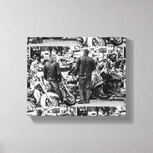 Lienzo Detalles de motociclistas de motocicleta