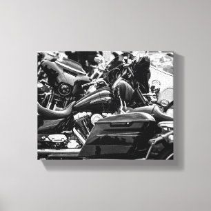 Lienzo Detalles de motociclistas de motocicleta