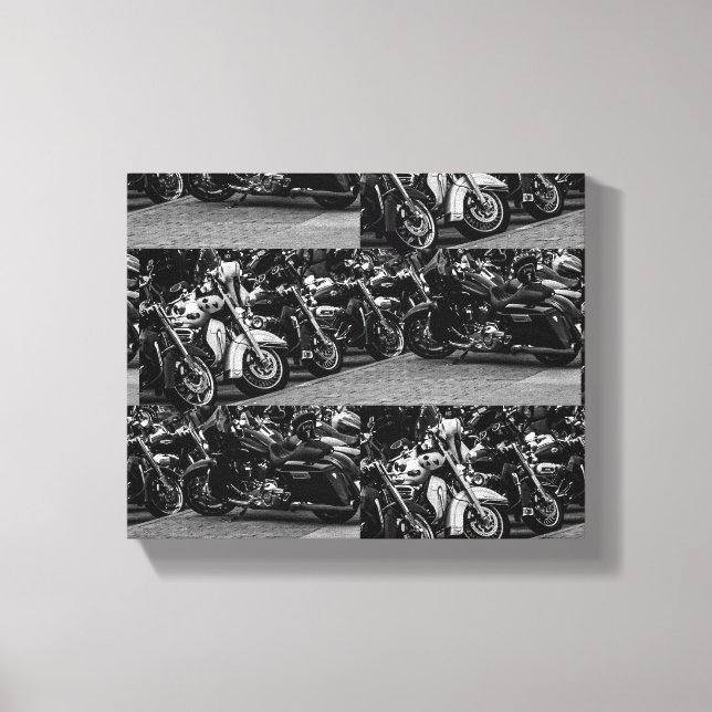 Lienzo Detalles de motociclistas de motocicleta (Anverso)