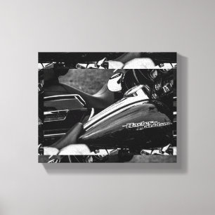 Lienzo Detalles de motociclistas de motocicleta