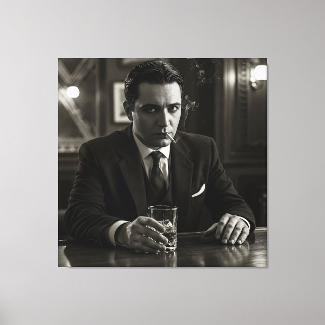 Lienzo Detective encubierto, años 20 por Natasha Us (Anverso)