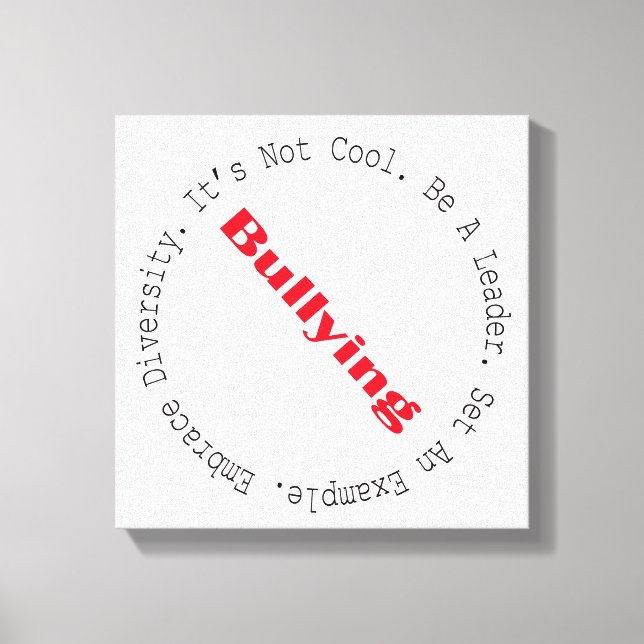 Lienzo Detener el esquema de acoso de Shirley Taylor (Anverso)