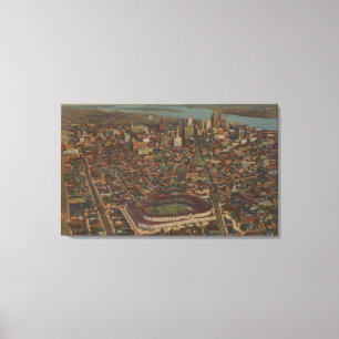 Lienzo Detroit, MI - estadio de béisbol aéreo de Briggs