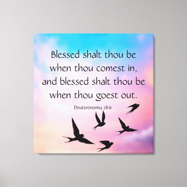 Lienzo Deuteronomio 28:6 (Anverso)