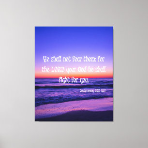 Lienzo Deuteronomio 3:22 Biblia Verse KJV Pic Wall Art