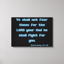 Lienzo Deuteronomio 3:22 Biblia Verse KJV Wall Art