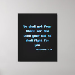 Lienzo Deuteronomio 3:22 Biblia Verse KJV Wall Art