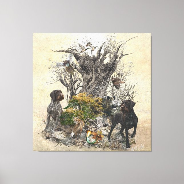 Lienzo Deutsch Drahthaar (Anverso)