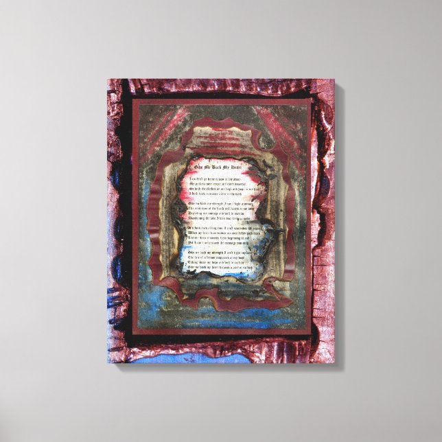 Lienzo Devuélveme Mi Corazón (Anverso)