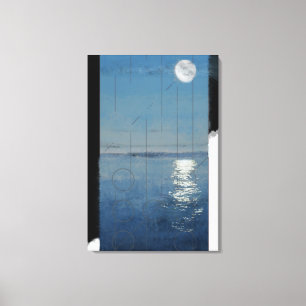 Lienzo Día 2 de la génesis: Pintura digital de las agua