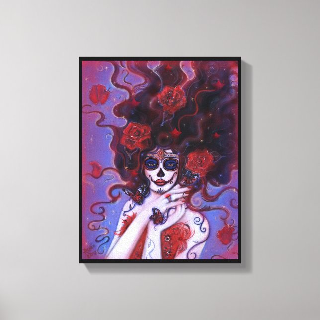 Lienzo Día de Destino de la huella del poster muerto de R (Anverso)