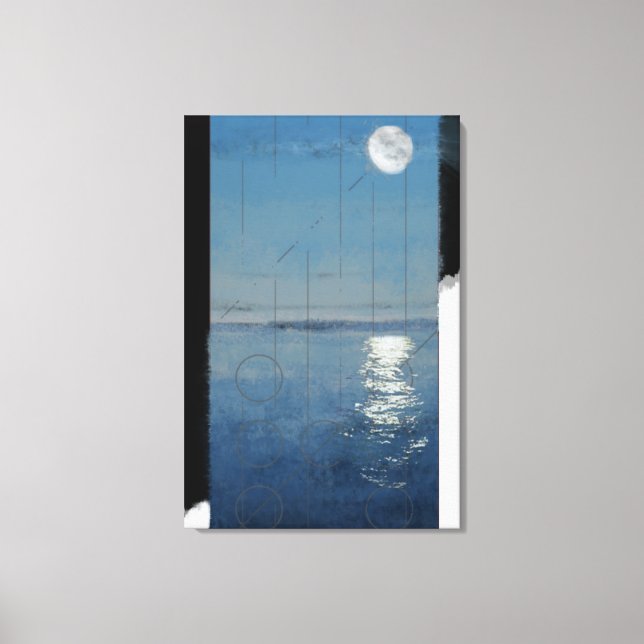 Lienzo Día de la Génesis 2: pintura digital de las aguas  (Anverso)