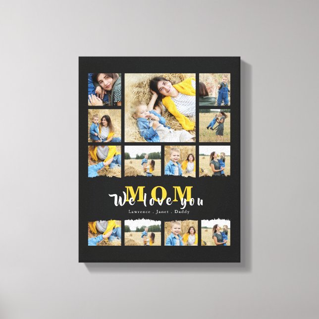 Lienzo Día de la Madre de collage de fotos de la abuela n (Anverso)