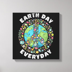Lienzo Día de la Tierra Todos los Días de la Tierra