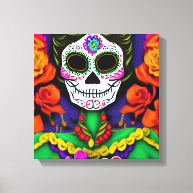 Lienzo Día de los Muertos (Anverso)