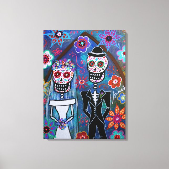 LIENZO DIA DE LOS MUERTOS BODA (Anverso)