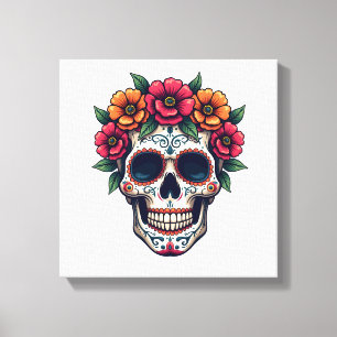 Lienzo Día de los Muertos Calavera de Azúcar � Dia de los