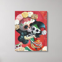 Dia de Los Muertos esqueletos madre e hija