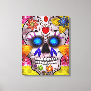 Lienzo Día de Muertos - Máscara Mortuoria