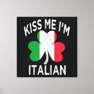 Lienzo día de san patricio bésame soy italiano