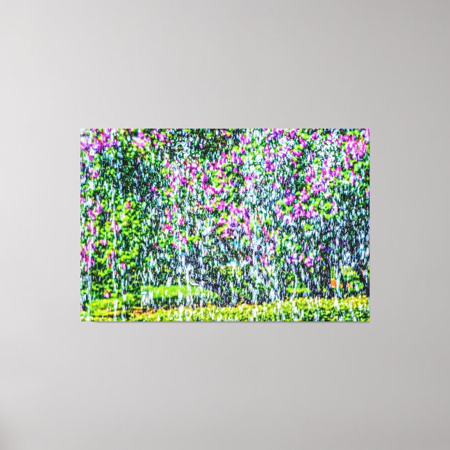 Lienzo Día del Calor, Agua Fría, Flores Lilac (Anverso)