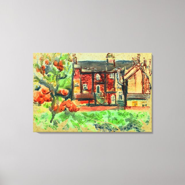 Lienzo Día del otoño caliente en Gales en lona (Anverso)