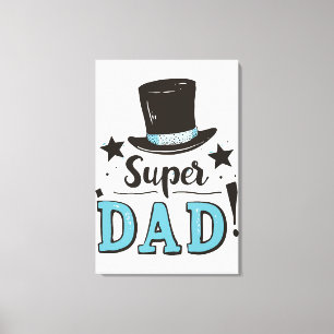 Lienzo Día del Padre - Celebración de Super Papá
