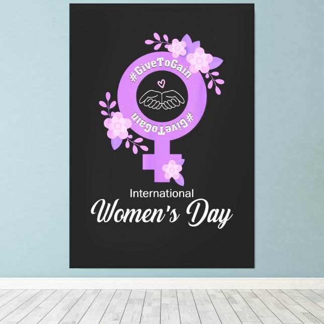 Lienzo Día Internacional de la Mujer 8 de marzo (Insitu (piso de madera))