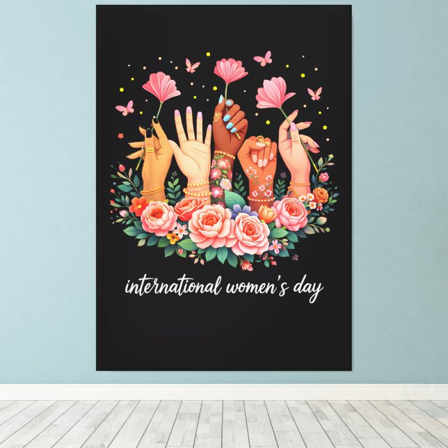 Lienzo Día Internacional de la Mujer 8 marzo 2026 (Insitu (piso de madera))