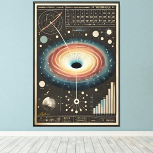 Lienzo Diagrama de Agujero de Gusano de la Era Espacial