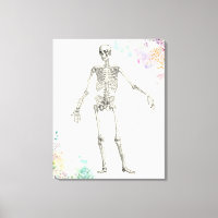 Diagrama de flores de esqueleto de anatomía médica