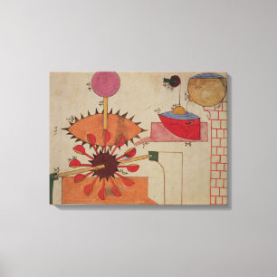 Lienzo Diagrama de un sistema para el agua de bombeo en a