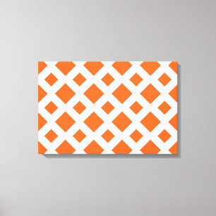 Lienzo Diamantes naranjas sobre blanco