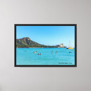Lienzo Diamond Head desde Waikiki, O'ahu