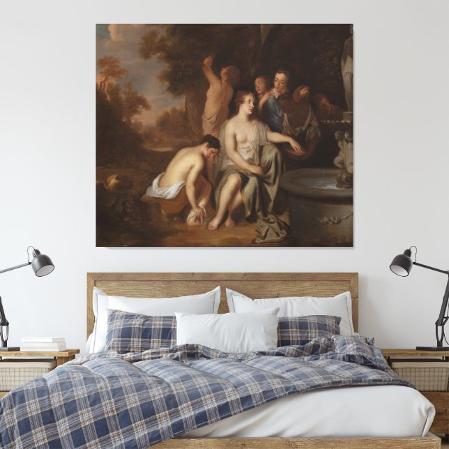 Lienzo  Diana and her Nymphs at a Fountain (Insitu(Dormitorio))