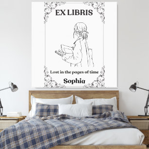 Lienzo Diario de lectura personalizado Dark Academia Ex L